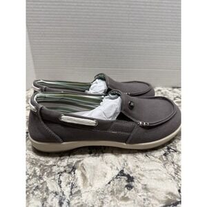 Walk-Hero Comfort & Support Gray Loafer Slip On Boat Shoes Women's 9 Arch Supprt